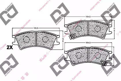 Комплект тормозных колодок DJ PARTS BP1124